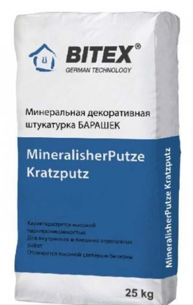 Минеральная декоративная штукатурка БАРАШЕК MineralischerPUTZ Kratzputz Bitex