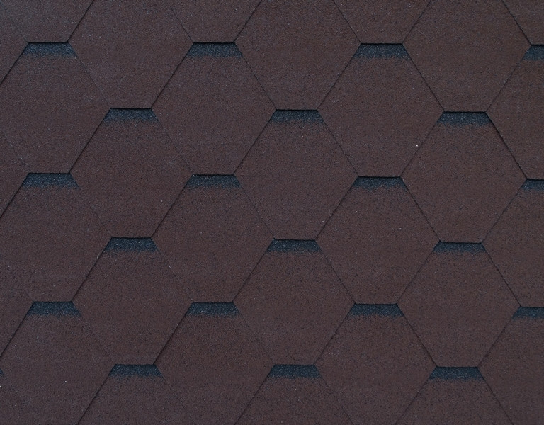 Гибкая черепица RoofShield. Фемили. Стандарт. Коричневый с оттенением