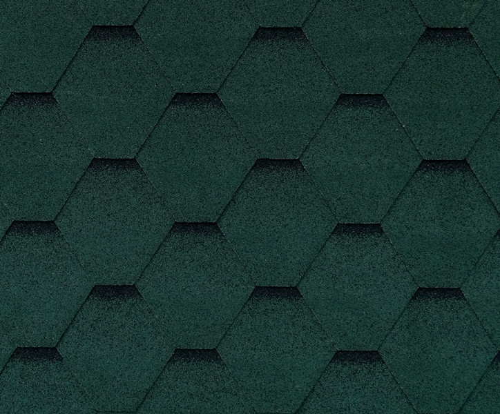 Гибкая черепица RoofShield. Фемили. Стандарт. Зеленый с оттенением