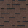 Гибкая черепица RoofShield. Фемили. Модерн. Коричневый с оттенением